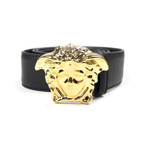 black and gold Versace belt